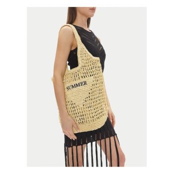 Geanta dama -  tkanina - bej - One Size INTL