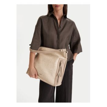 Geanta dama -  tkanina - bej - One Size INTL