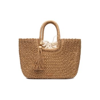 Geanta de dama -  bej - material plastic - One Size INTL