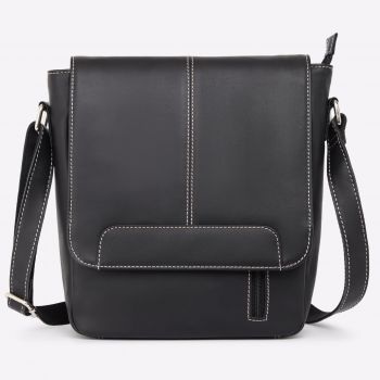 Geanta de umar unisex, Gabrielle, GT3872, piele naturala, Negru