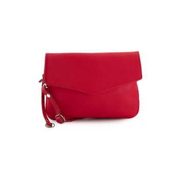 Geanta din piele crossbody cu fermoar