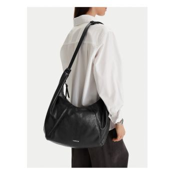 Geanta hobo -  material sintetic - neagra - One Size INTL