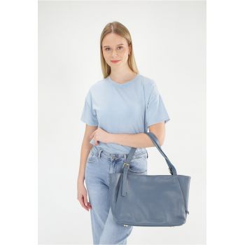 Geanta model Shopper din piele naturala