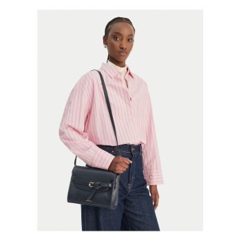 Geanta  piele naturala - albastra - One Size INTL - set cu curea detasabila