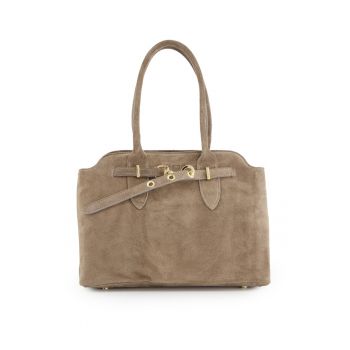 Geanta shopper din piele intoarsa