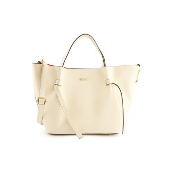 Geanta shopper din piele naturala cu pouch interior detasabil
