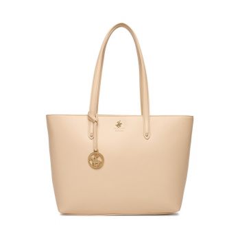 Geanta shopper -  tkanina - bej - One Size INTL