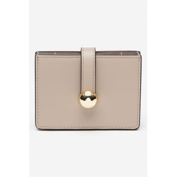 Portcart de piele Sfera - Maro taupe deschis