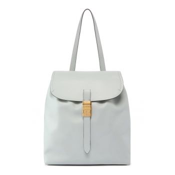 Rucsac de piele cu bareta ajustabila - Gri deschis