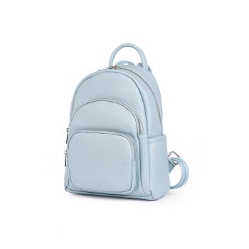 Rucsac din piele naturala Alghero - Albastru deschis
