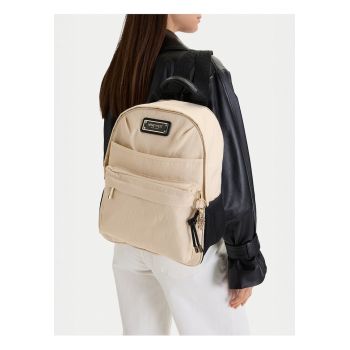 Rucsac fashion dama -  bej - One Size INTL - cu saszetka detasabila