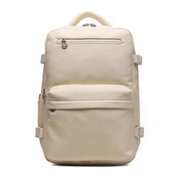 Rucsac fashion dama -  bej - One Size INTL - material sintetic - compartiment pentru laptop