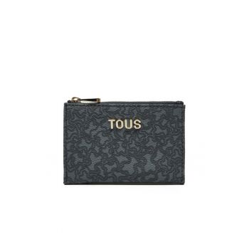 Etui pentru carduri -  piele ecologica - gri - One Size INTL