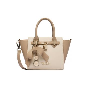 Geanta dama -  bej - One Size INTL - cu detalii elegante