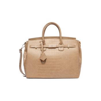 Geanta dama -  croco - bej - One Size INTL