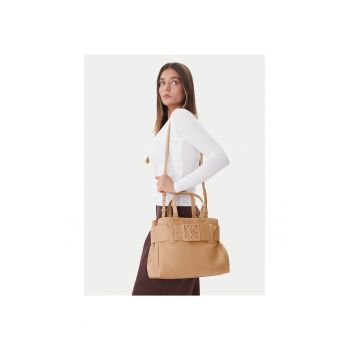 Geanta dama -  piele ecologica - bej - One Size INTL
