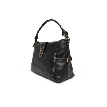 Geanta dama -  piele ecologica - negru - One Size INTL
