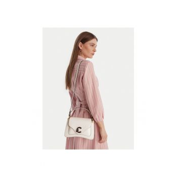 Geanta dama -  piele naturala - alb - One Size INTL