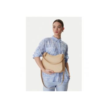 Geanta dama -  piele naturala - bej - One Size INTL