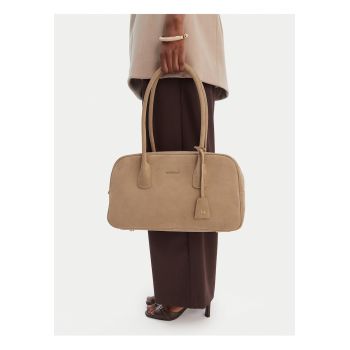 Geanta dama -  piele naturala - bej - One Size INTL