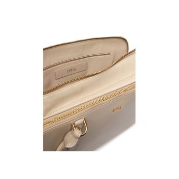 Geanta dama -  piele naturala - bej - One Size INTL