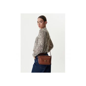 Geanta dama -  piele naturala - maro - One Size INTL