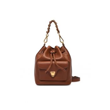 Geanta dama -  piele naturala - maro - One Size INTL