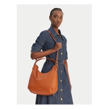 Geanta dama -  piele naturala - maro - One Size INTL - set cu sac de protectie