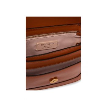 Geanta dama -  piele naturala - maro - One Size INTL - set cu sac de protectie