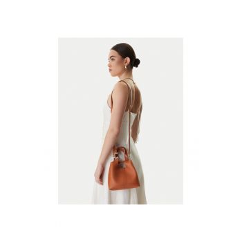Geanta dama -  piele naturala - maro - One Size INTL