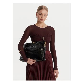 Geanta dama -  piele naturala - neagra - One Size INTL