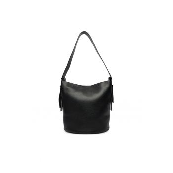 Geanta dama -  piele naturala - neagra - One Size INTL