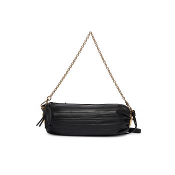 Geanta dama -  piele naturala - negru - One Size INTL