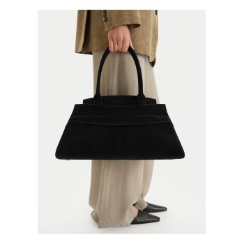 Geanta dama -  piele naturala - negru - One Size INTL