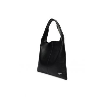 Geanta dama -  piele naturala - negru - One Size INTL