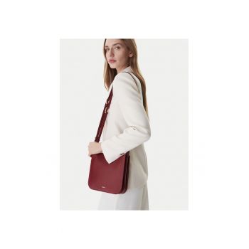 Geanta dama -  piele naturala - rosie - One Size INTL