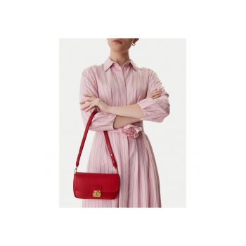 Geanta dama -  piele naturala - rosie - One Size INTL