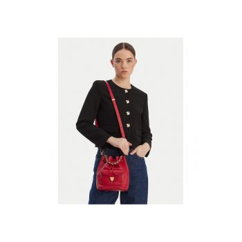 Geanta dama -  piele naturala - rosie - One Size INTL