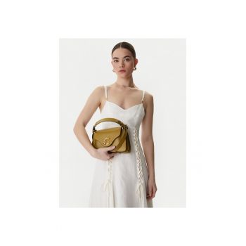 Geanta dama -  piele naturala - verde - One Size INTL