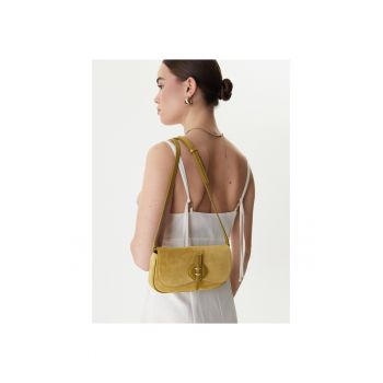 Geanta dama -  piele naturala - verde - One Size INTL