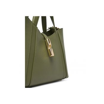 Geanta dama -  piele naturala - verde - One Size INTL