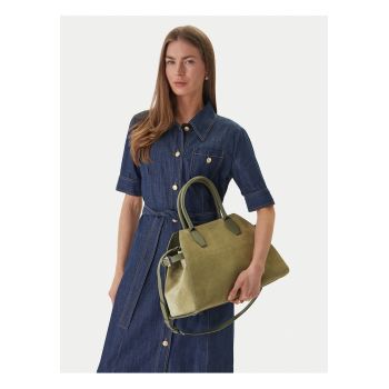 Geanta dama -  piele naturala - verde - One Size INTL