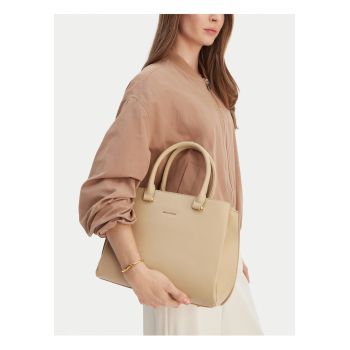 Geanta dama -  tkanina - bej - One Size INTL