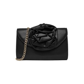 Geanta de umar -  neagra - dimensiune unica - decor floral