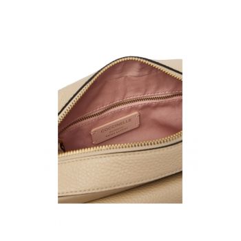 Geanta  piele naturala - bej - One Size INTL