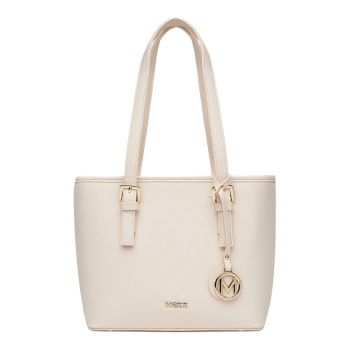 Geanta shopper -  bej - material textil - One Size INTL