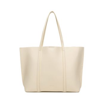 Geanta shopper -  bej - One Size INTL - material sintetic - constructie rigida