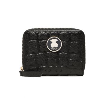 Portofel dama -  piele naturala - negru - One Size INTL