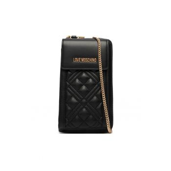 Portofel de telefon dama -  piele ecologica - negru - Marime Unica