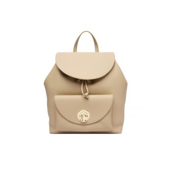 Rucsac dama -  piele naturala - bej - One Size INTL